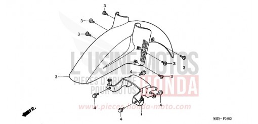 FRONT FENDER XL1000V1 de 2001